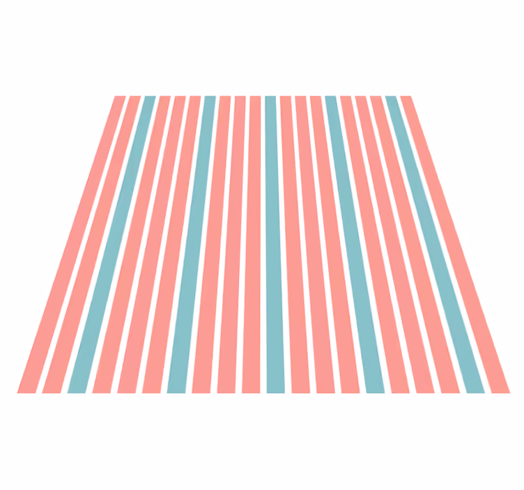 Tapis vinyle rayures imprimé rayé lumineux - TenStickers