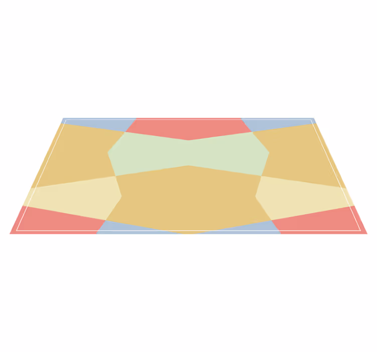 Tapis vinyles géométriques formes polygonales colorées - TenStickers