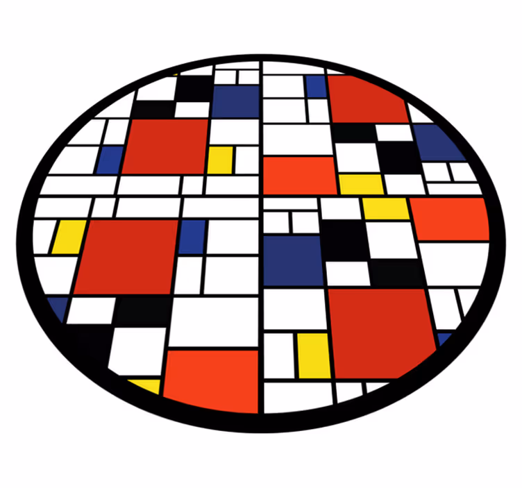 Tapis vinyle design moderne agencement de blocs de couleur - TenStickers