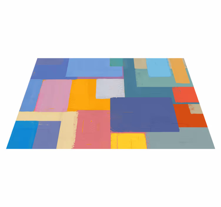 Tapis vinyles géométriques disposition de blocs dynamiques - TenStickers