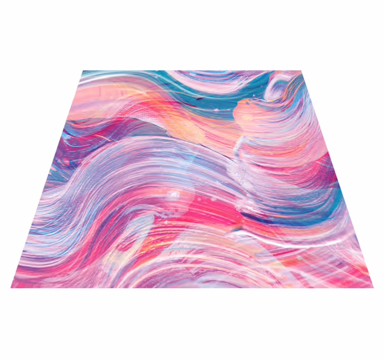 Tapis vinyle textures vagues colorées - TenStickers