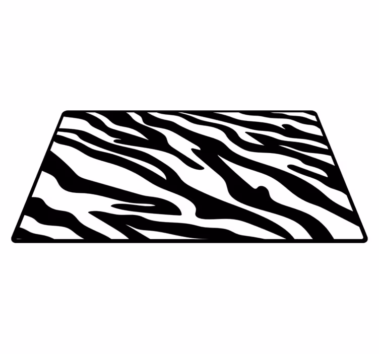Tapis vinyle animal à rayures monochromes - TenStickers