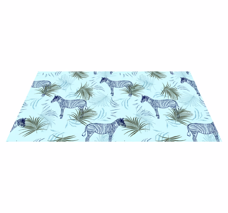 Tapis vinyle animal feuillage zébré - TenStickers