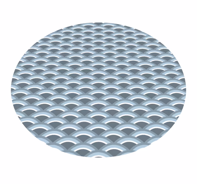 Tapis vinyles géométriques motif de vague - TenStickers