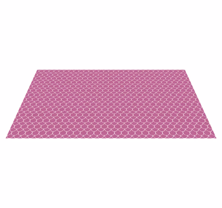 Tapis vinyle animal motifs coquilles roses - TenStickers