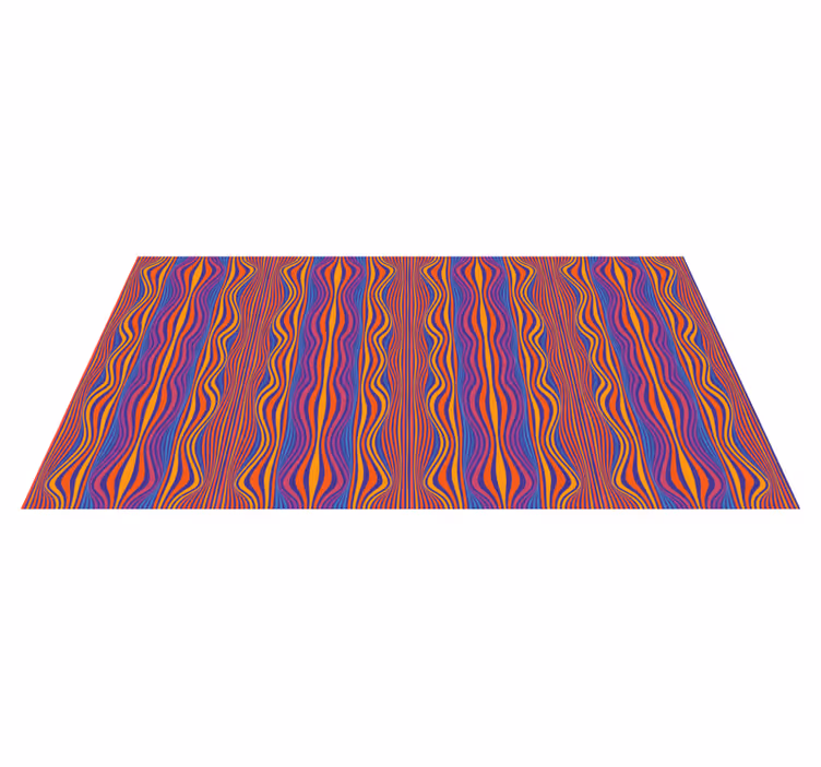 Tapis vinyles géométriques lignes ondulées vibrantes - TenStickers