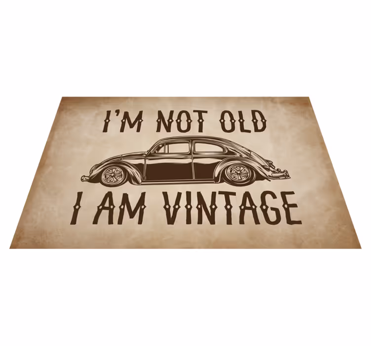 Tapis vinyle rétro je ne suis pas vieux - TenStickers