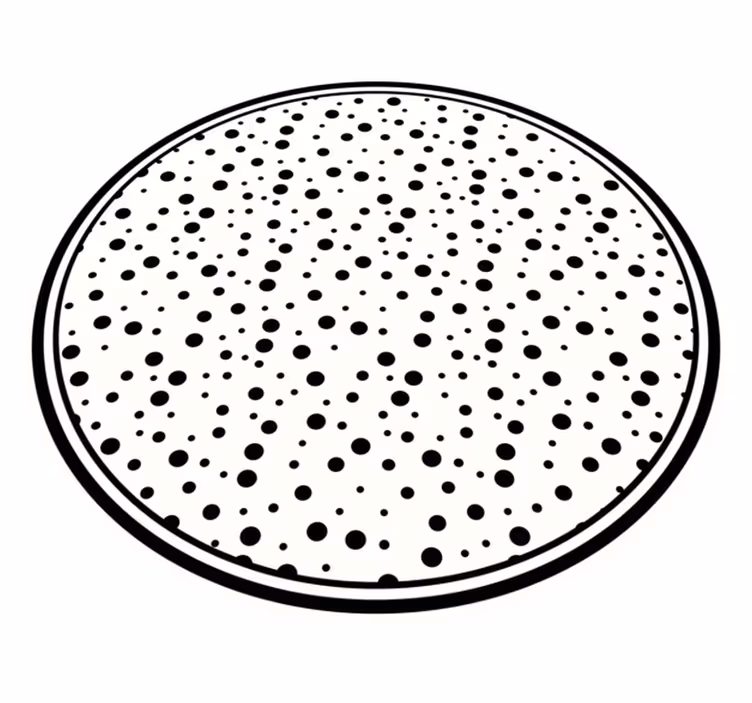 Tapis vinyle minimaliste pois noirs - TenStickers