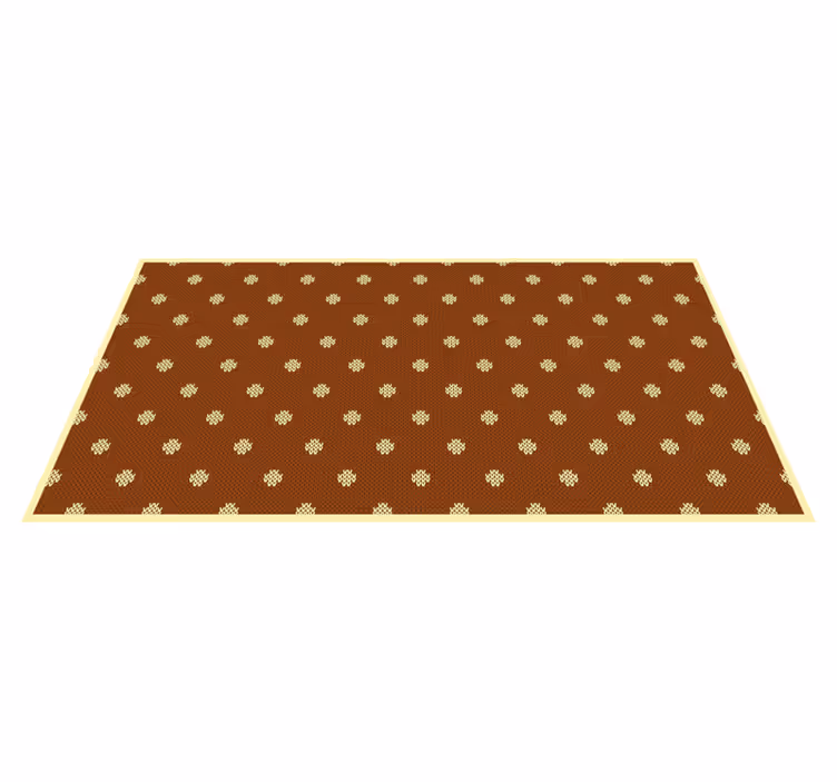 Tapis vinyle textures ocre floral classique - TenStickers