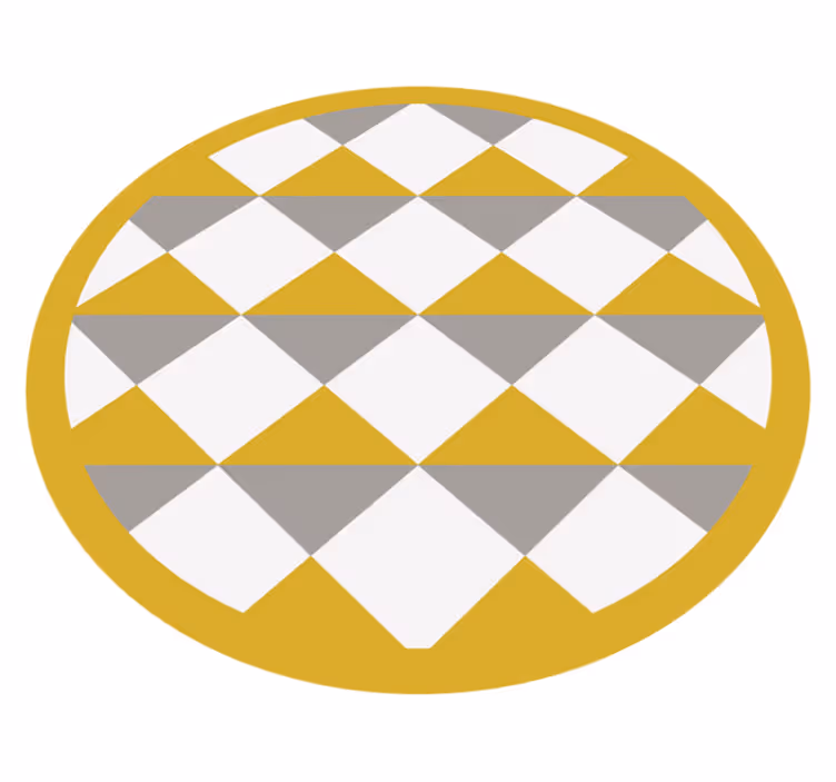Tapis vinyles géométriques cercle à motif de losange - TenStickers