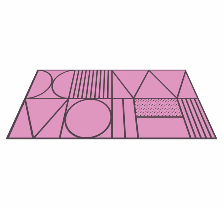 Tapis vinyles géométriques formes géométriques - TenStickers