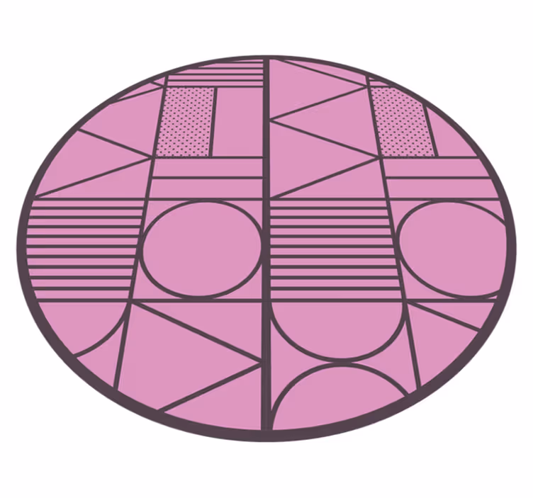 Tapis vinyles géométriques formes roses - TenStickers