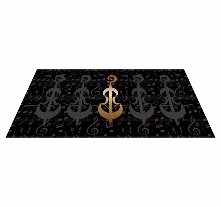 Tapis vinyle  événements modèles de notes de musique - TenStickers