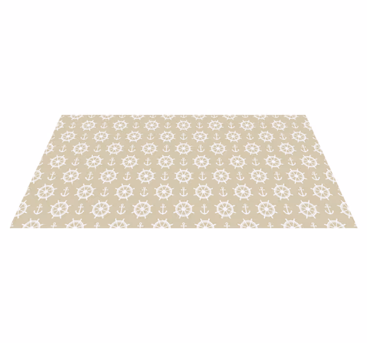 Tapis vinyle salon motif de boussole maritime - TenStickers
