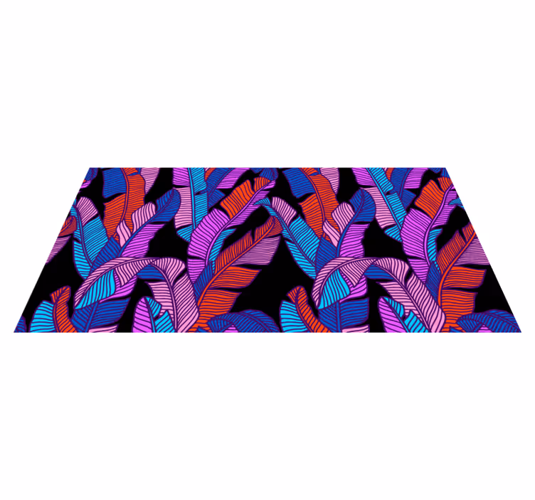 Tapis vinyle nature feuillage tropical coloré - TenStickers
