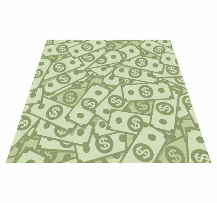 Tapis vinyle rétro modèle monétaire - TenStickers