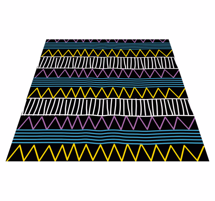 Tapis vinyles géométriques jeu de motifs colorés - TenStickers