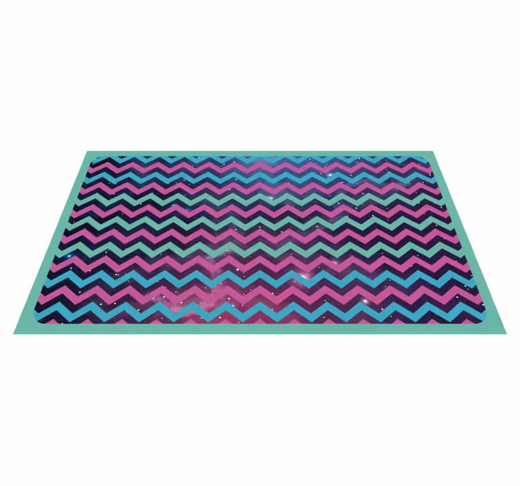 Tapis vinyles géométriques motif zigzag - TenStickers