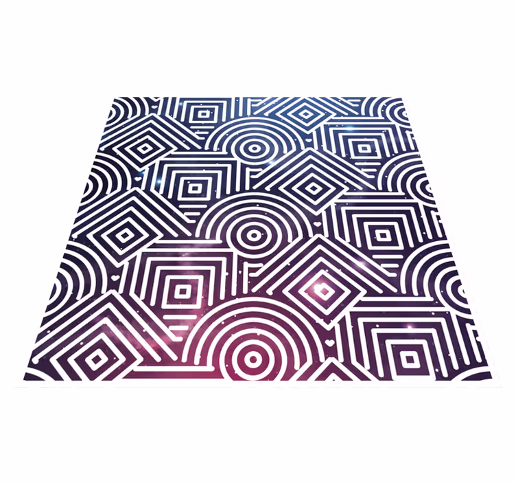 Tapis vinyles géométriques ronds et carrés complexes - TenStickers