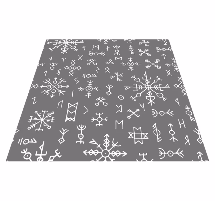 Tapis vinyle nordique modèle de symbole géométrique - TenStickers
