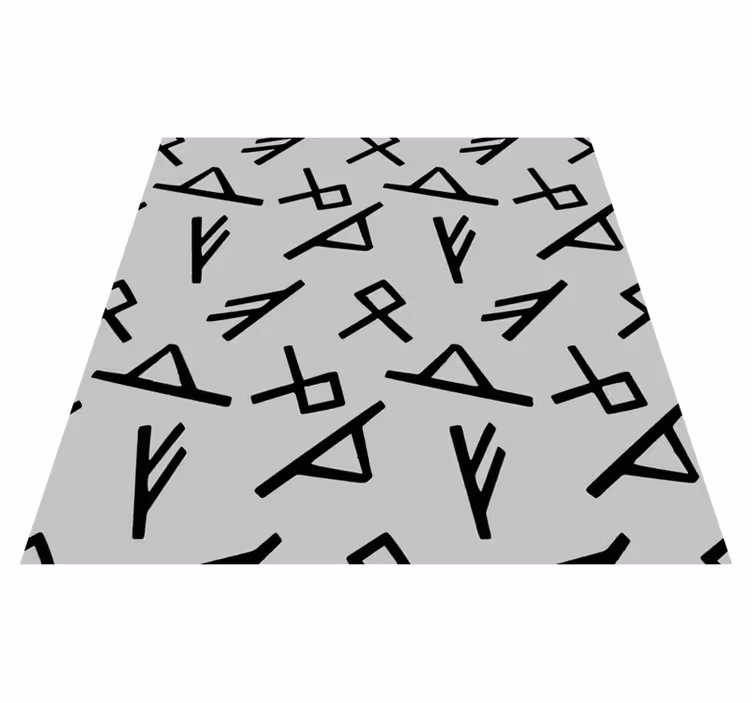 Tapis vinyles géométriques formes noires élégantes - TenStickers