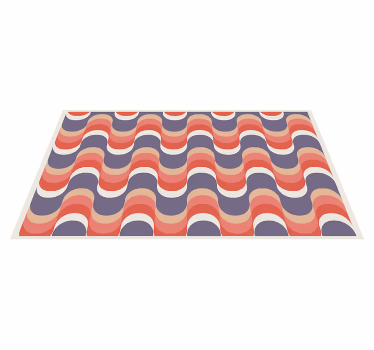 Tapis vinyles géométriques palette de couleurs ondulées - TenStickers