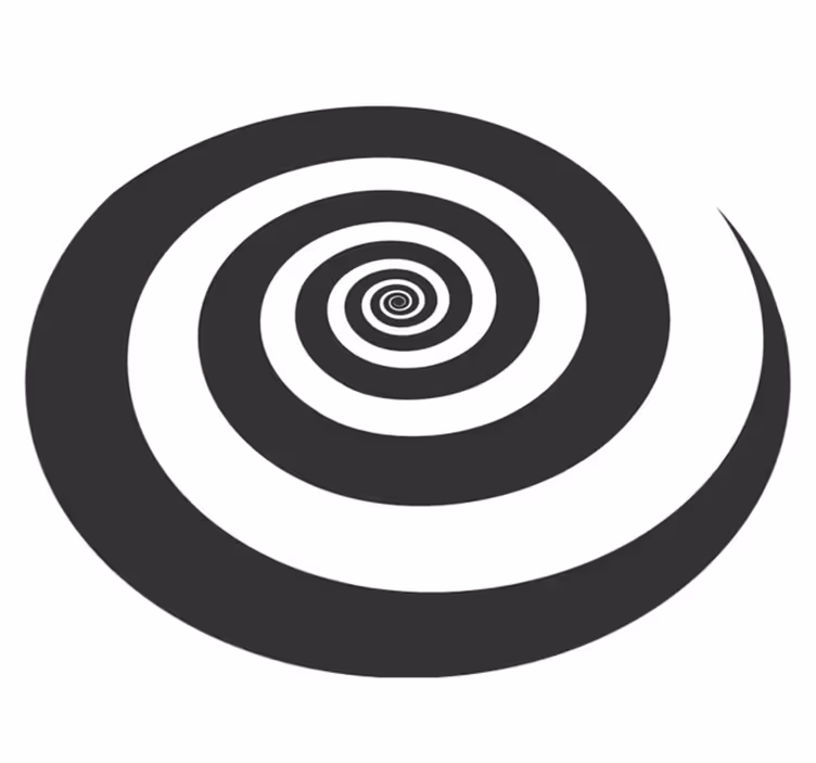 Tapis vinyles géométriques motif en spirale - TenStickers