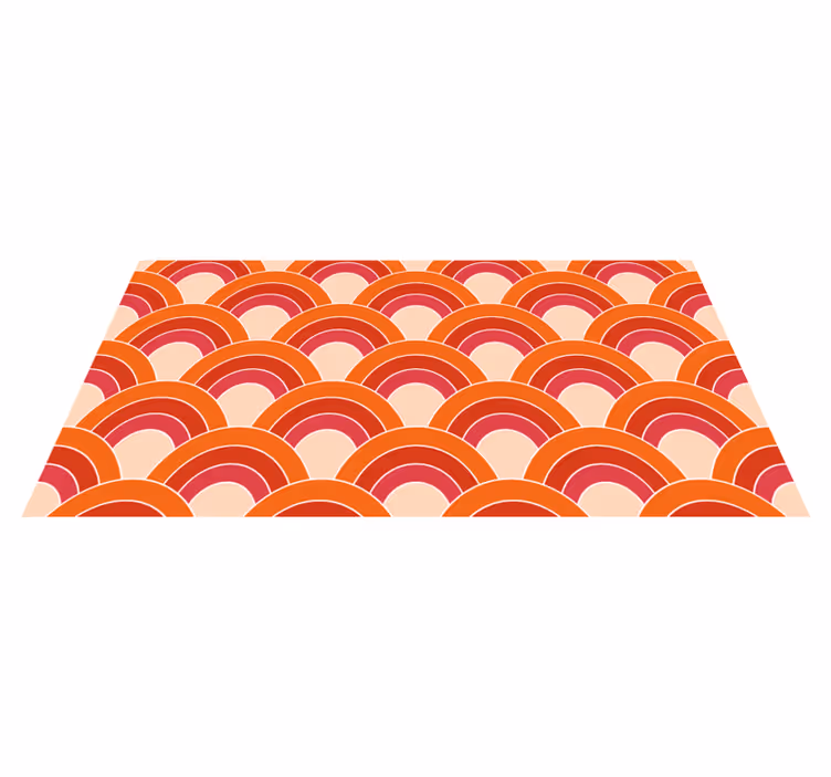 Tapis vinyles géométriques motifs arqués colorés - TenStickers