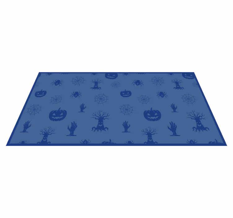 Tapis vinyle pour halloween thème bleu effrayant - TenStickers