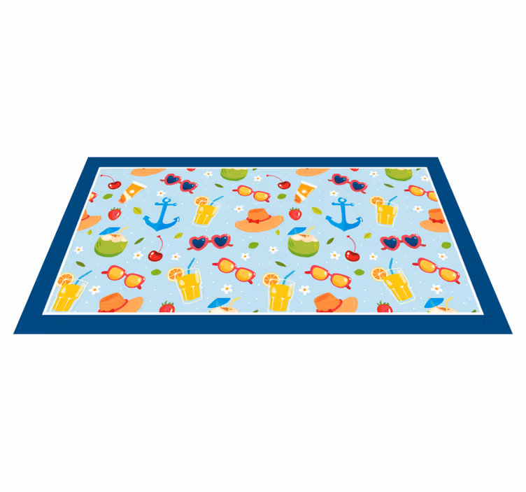 Tapis vinyle  événements ambiance estivale amusante - TenStickers