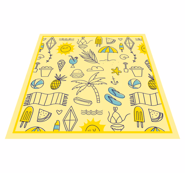 Tapis vinyle  événements ambiance plage ensoleillée - TenStickers