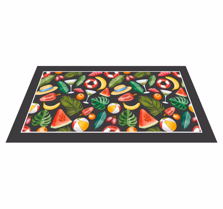 Tapis vinyle  événements ambiance estivale tropicale - TenStickers