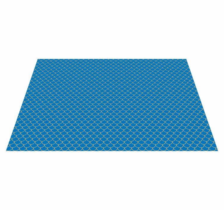 Tapis vinyle autouroute motif d'eau festonné - TenStickers