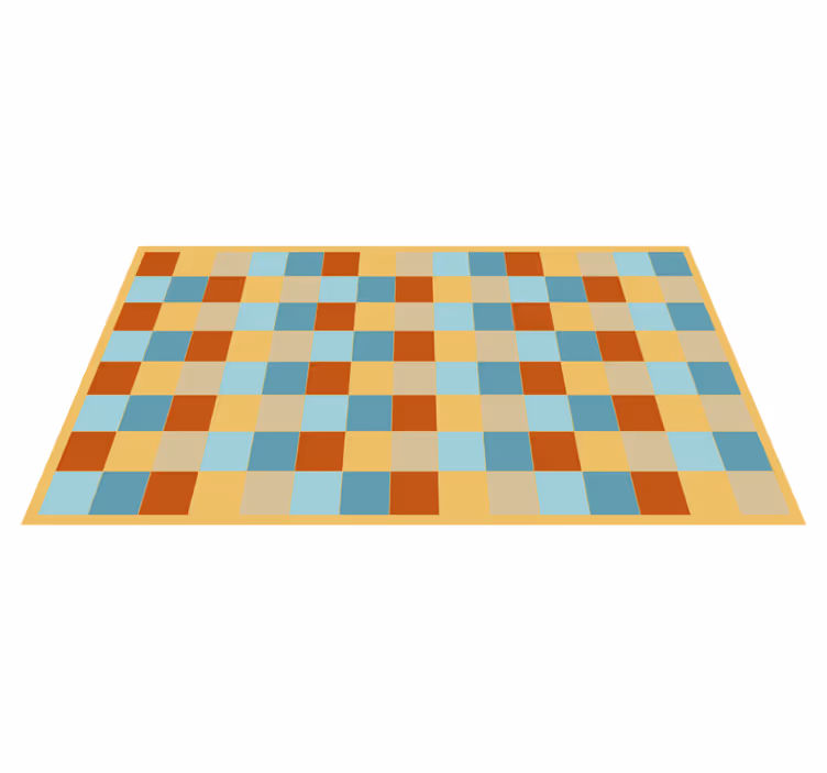 Tapis vinyles géométriques style damier - TenStickers