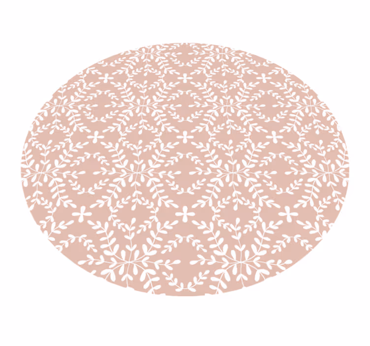 Tapis vinyle fleurs et plantes composition florale délicate - TenStickers
