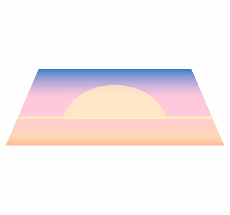 Tapis vinyle nature dégradé du lever du soleil - TenStickers