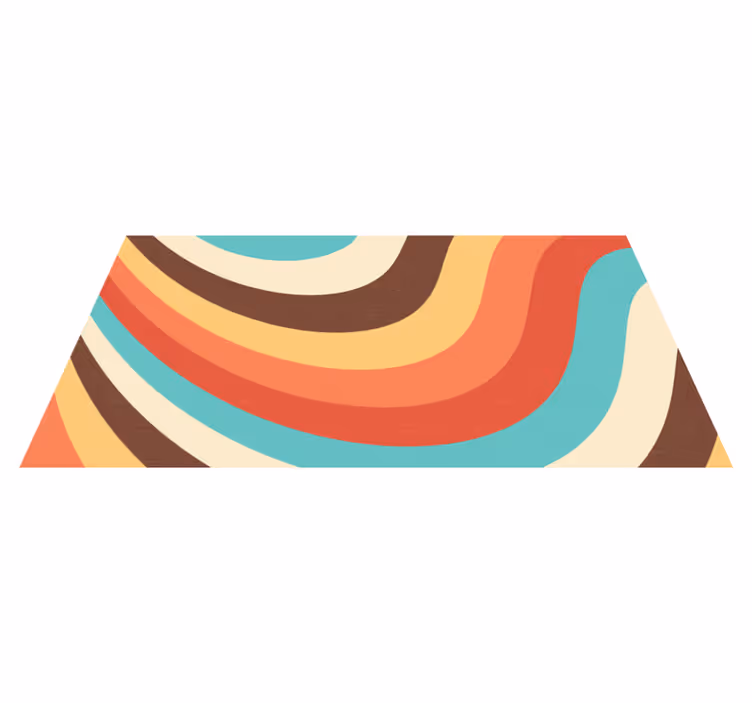 Tapis vinyle design moderne motif de vague rétro - TenStickers