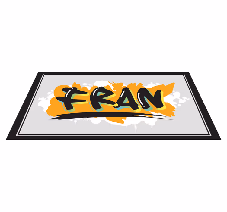 Tapis vinyle personnalisé nom de l'art - TenStickers
