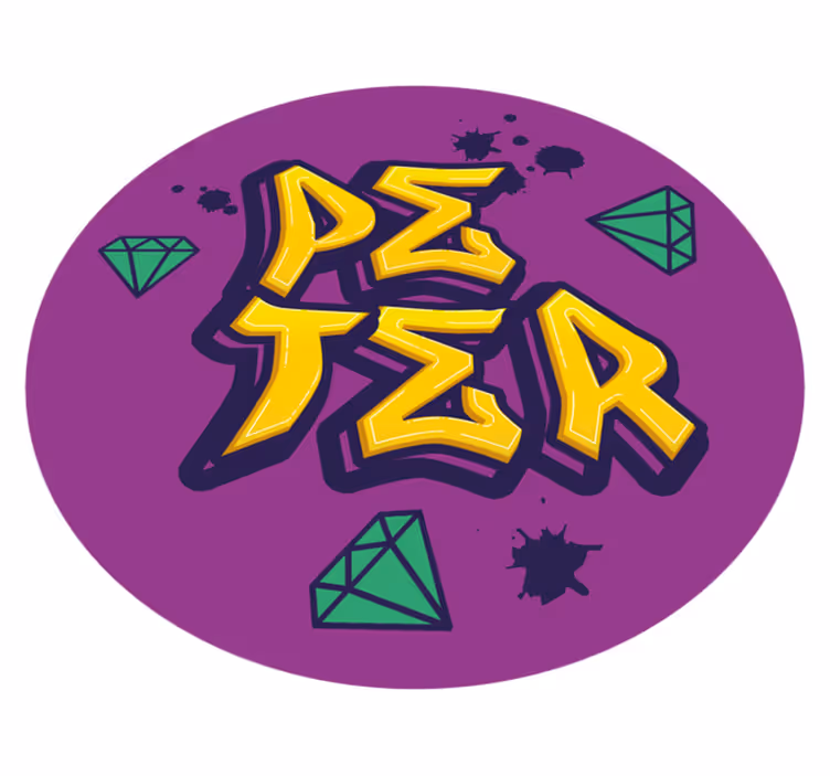 Tapis vinyle personnalisé art et diamants - TenStickers