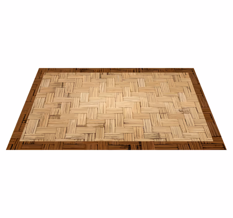 Tapis vinyle entrée surface tissée organique - TenStickers