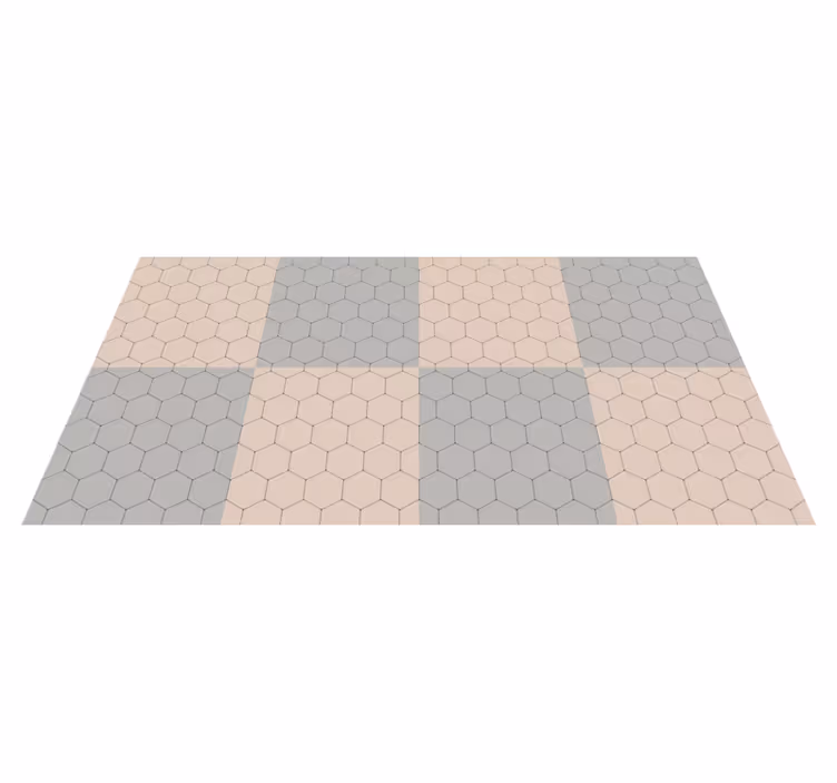 Tapis vinyles géométriques élégant hexagonal - TenStickers
