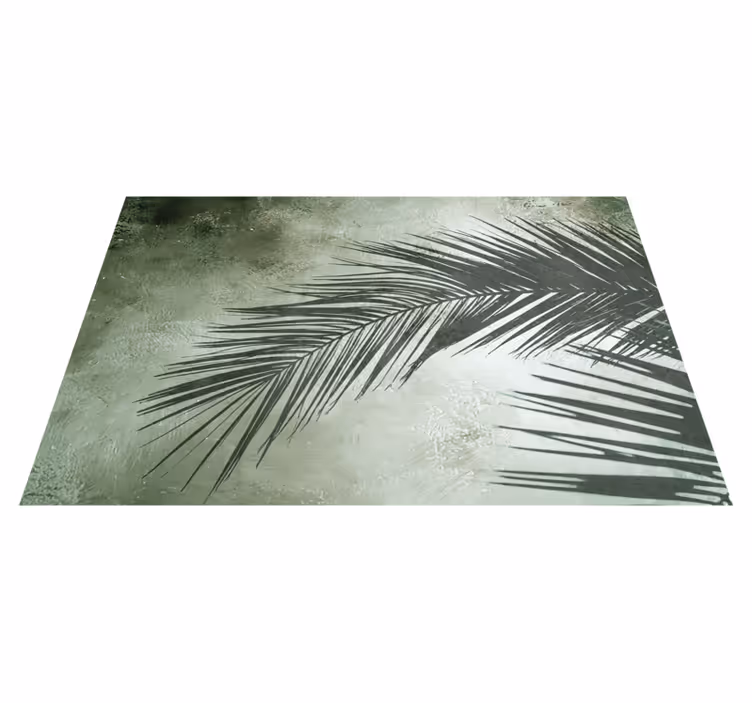 Tapis vinyle fleurs et plantes élégance feuillage palmier - TenStickers