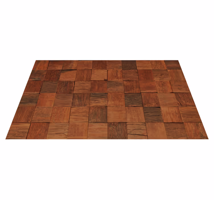 Tapis vinyle imitation parquet texture marron chaude - TenStickers