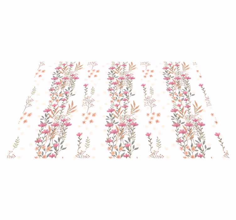 Tapis vinyle fleurs et plantes motif à motifs floraux - TenStickers