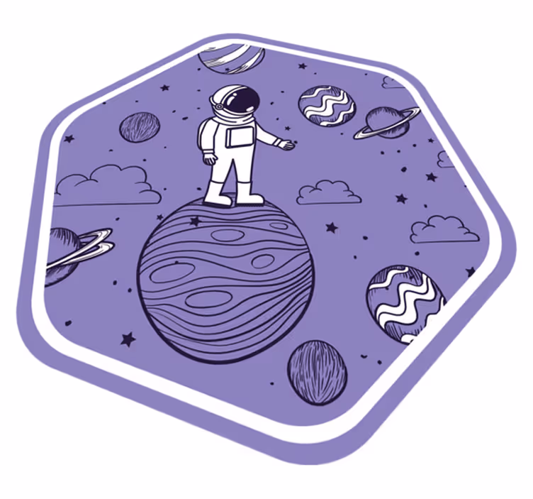 Tapis vinyle étoile concept d'aventure cosmique - TenStickers