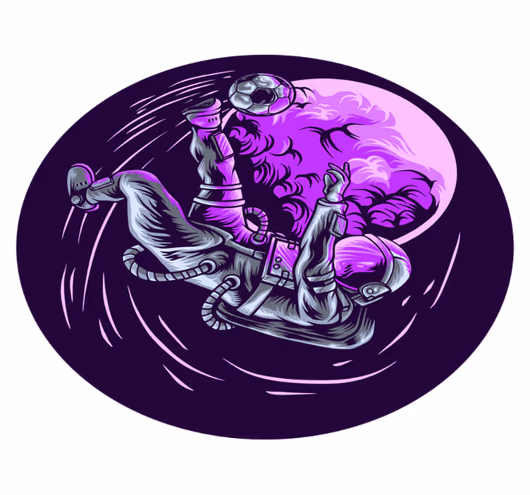 Tapis vinyle étoile astronaute flottant - TenStickers