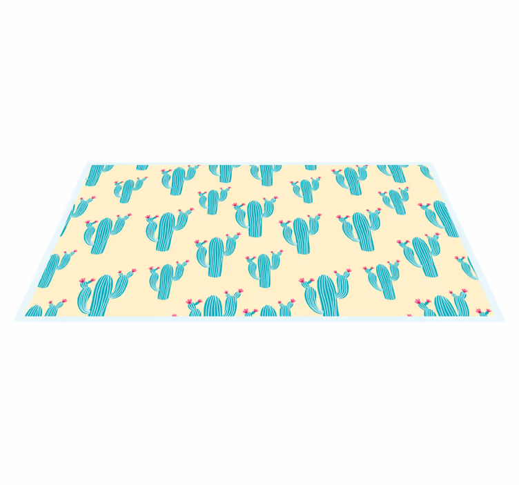 Tapis vinyle nature motif de cactus - TenStickers