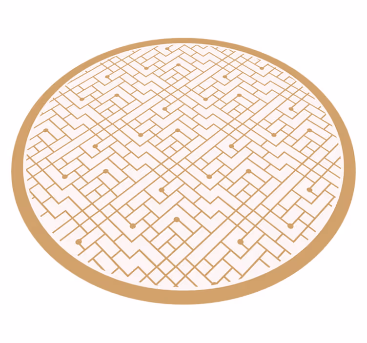 Tapis vinyles géométriques élément doré élégant - TenStickers