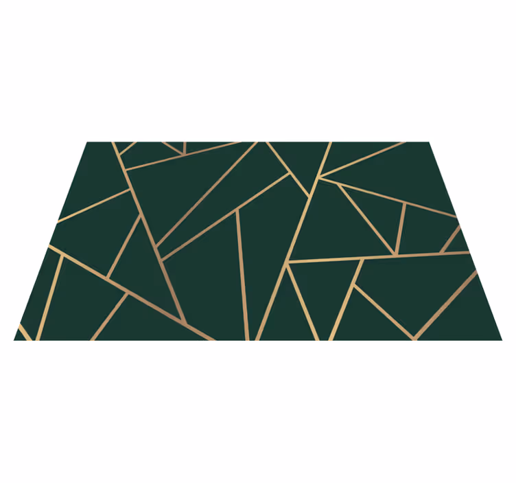 Tapis vinyles géométriques lignes vertes élégantes - TenStickers