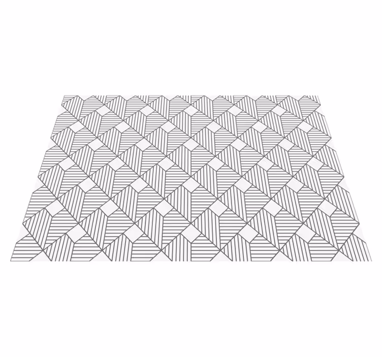Tapis vinyles géométriques style à motifs gris - TenStickers